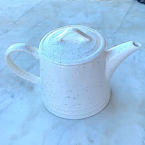 GRACE FINE CERAMIC TEAWARE TEAPOT & LID BLACK SPECKLE FARM COW - Picture 5 of 10